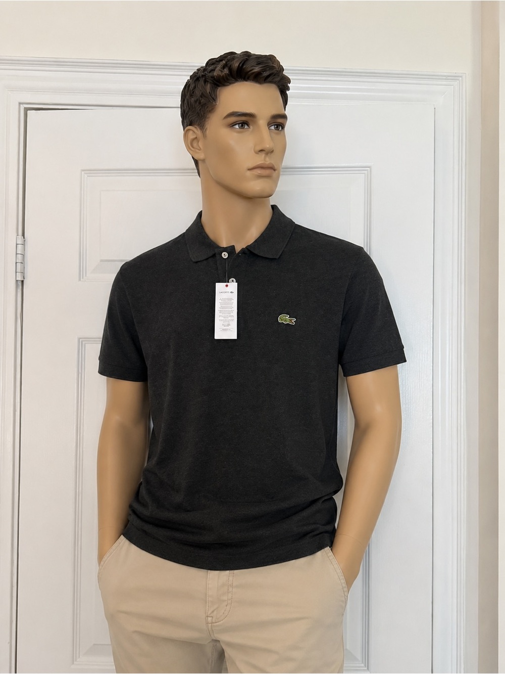 Lacoste Men's Dark Grey Polo Shirt
